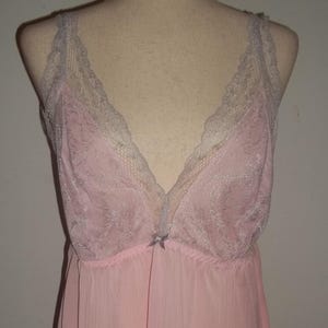 Stunning Vintage Y2K Gilligan O'Malley Pale Pink Baby Doll Nightie Size XXL