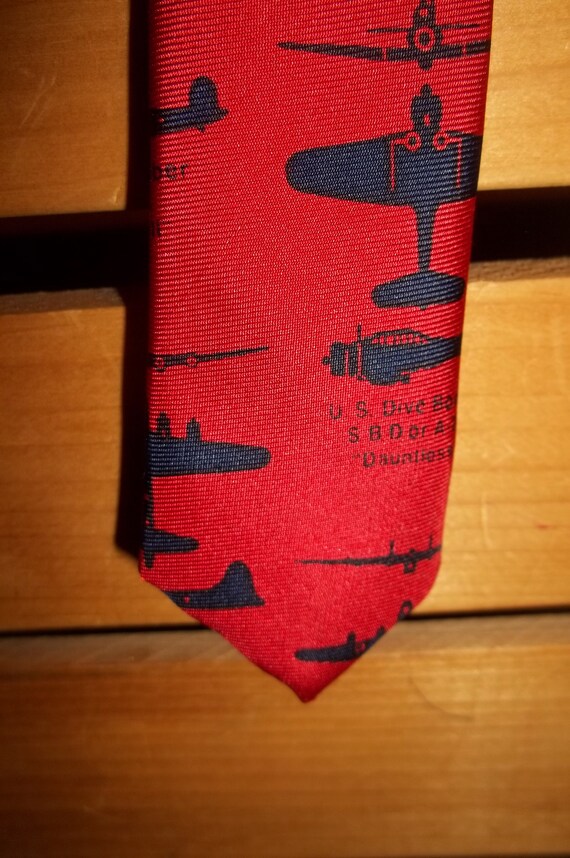 Vintage Y2K Josh Bach Men's Silk Necktie Tie Red … - image 8