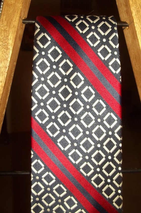 Vintage Men's Polyester Super Funky Tie WIDE 55x4… - image 6