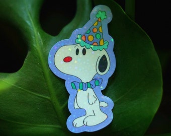 Snoopy Clown holografische sticker