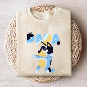 Blue Dog Papa Bandit Shirt, Blue Dog Dad Tee, Kids Cartoon Shirt, Blue Dog Family Shirt, Bandit Blue Dog Gift