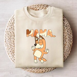 Blue Dog Mama Chili Shirt, Blue Dog Mom Tee, Kids Cartoon Shirt, Cute Blue Dog Shirt, Mama Chili Gift