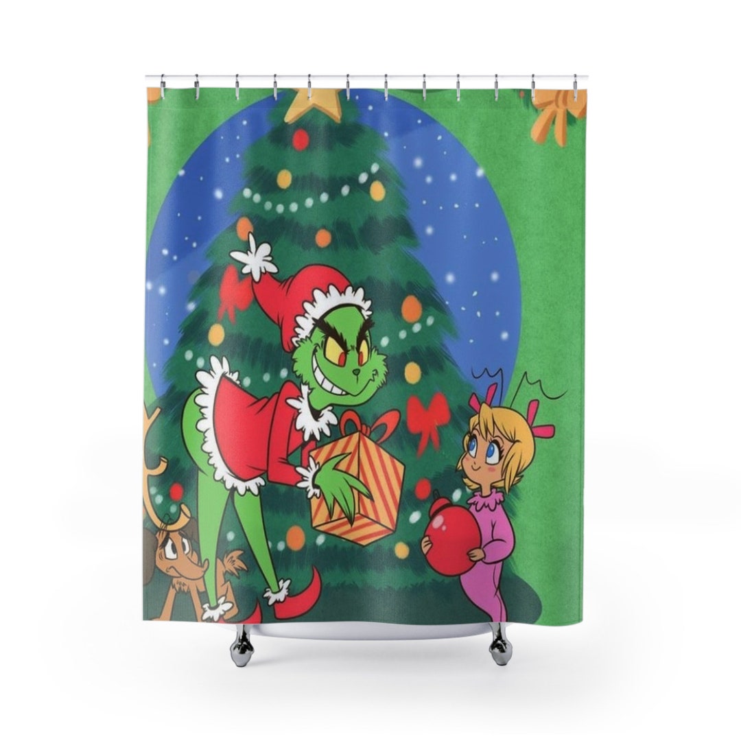 The Grinch Shower Curtains Etsy