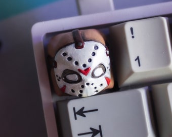Killer Keycap, Custom Handgefertigte Artisan Tastenkappen, Horror Tastenkappen für mechanische Tastatur, Cherry MX, Geschenk, Handbemalt