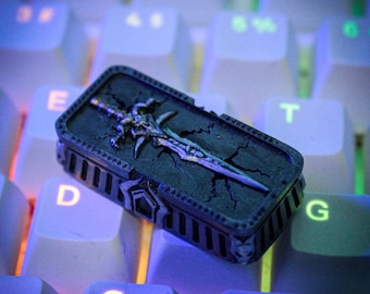 Sword keycap, Custom Handmade Artisan Keycap, Game keycap for mechanical keyboard, Cherry MX, Gift for him and her, Handpainted keycap