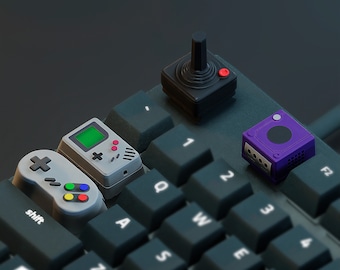 Gaming Consoles Hand-painted Chery MX keycaps, Artisan Keycap, Perfect Gift for Him/Her, Gaming Keycaps, TAB keycaps, CAPS keycaps, Gift