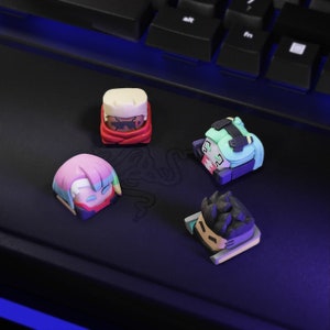Game Keycaps, Custom Handmade Artisan Keycaps for mechanical keyboard, Cherry MX, Gift for him and her, Handpainted keycaps