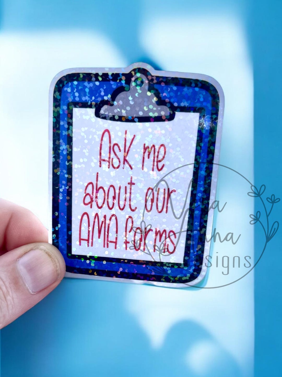 Ask Me About Our AMA Forms Sticker - Etsy