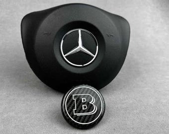 Brabus Carbon Fiber Steering Wheel Airbag Logo for Mercedes Benz 2013+