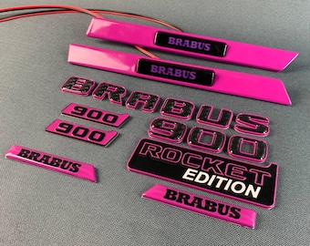 Nuovo set limitato Brabus 900 Rocket Edition colore rosa Mercedes Classe G + inserti parafango