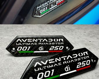 Lamborghini Aventador 001 di 250 carbon fiber emblem