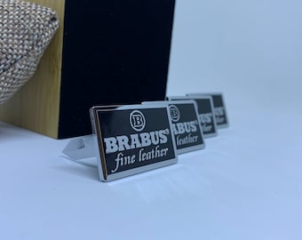 Brabus Chrome Seat Badge Kit: Mercedes Benz Interior Upgrade