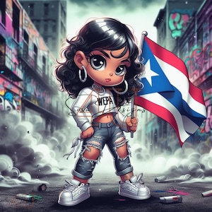DIGITAL FILES Pretty Puerto Rican City Girl - Etsy