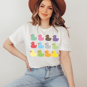 Rubber Duckies Shirt, Cute Shirt, Colorful Ducks Shirt, Rubber Duck Shirt, Duck Lover, Unique Shirt, Trendy Shirt, Gift for Ducks Lover