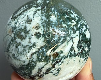 Moss Agate Sphere No. 1 | Balance & Wellness