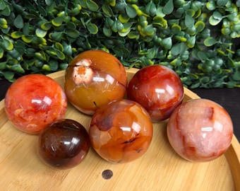 Carnelian Spheres | Vitality & Energy Alignment | You Pick