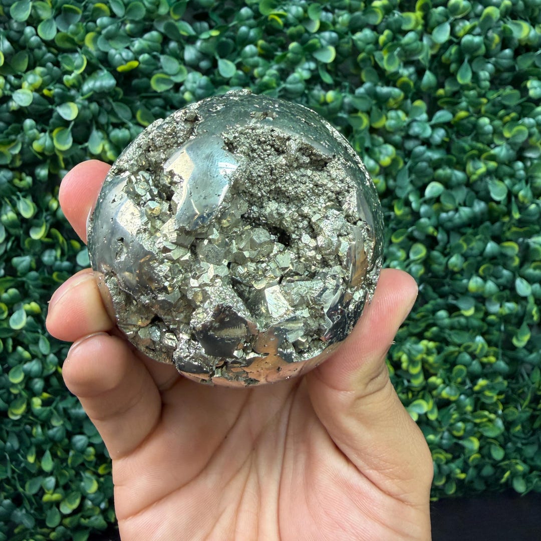 Pyrite Sphere No. 2 | Fool's Gold Stone | Manifestation & Goal Setting ...