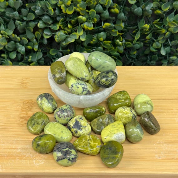 Serpentine Tumbled Stone | Balance & Wellness | Intuitively Chosen