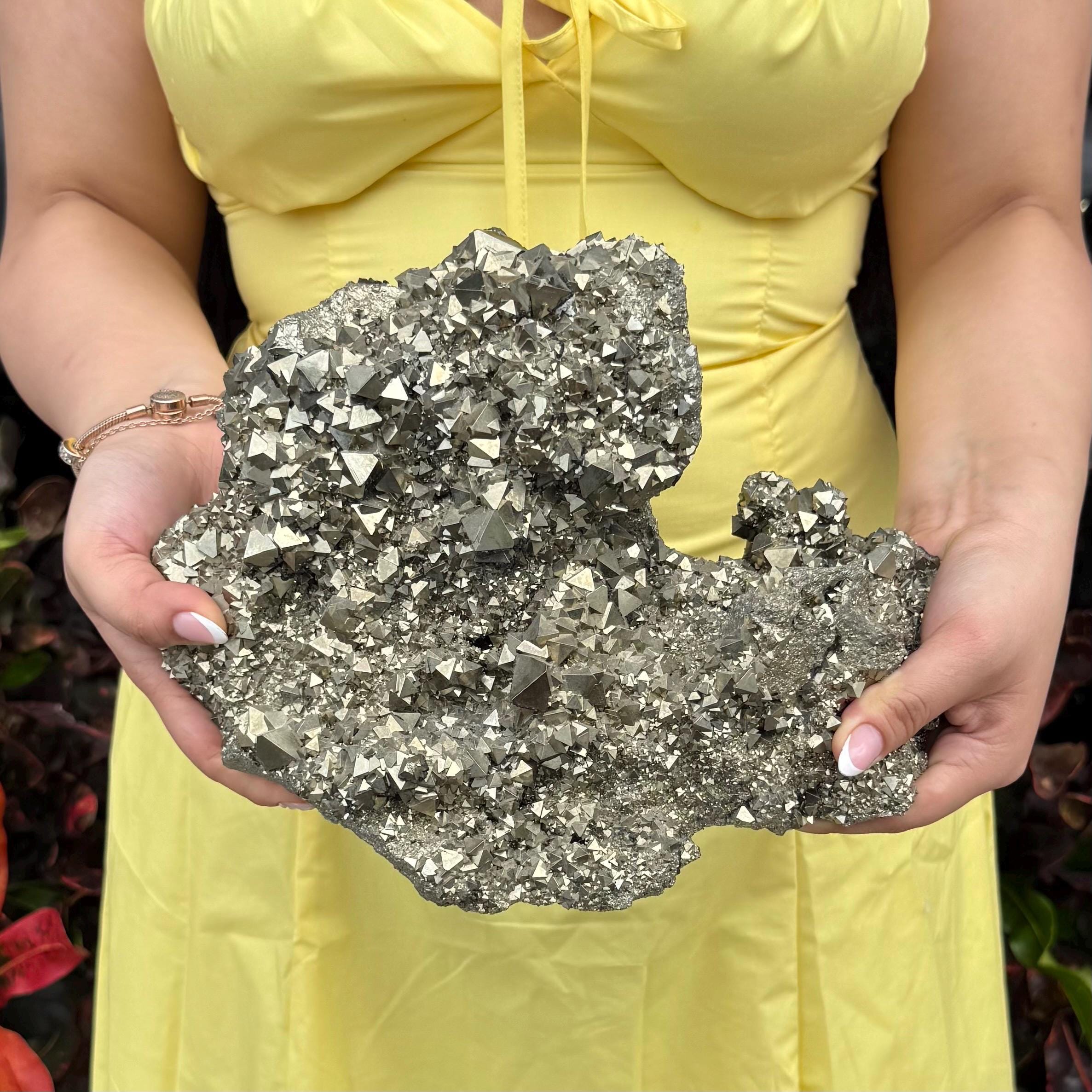 Octahedral Pyrite Cluster No. 2 | Large Peruvian Mineral Specimen ...