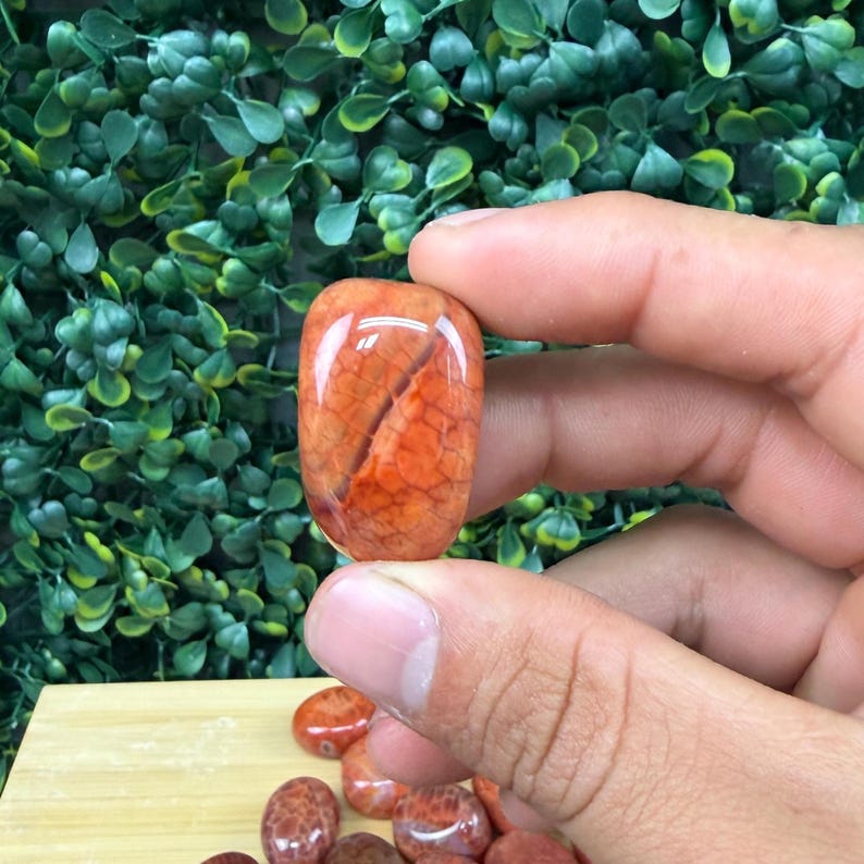 Fire Agate Tumbled Stone | Confidence & Empowerment | Intuitively Chosen image 3