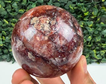 Fire Quartz Sphere No. 5 | Hematoid Quartz | Vitality & Energy Alignment