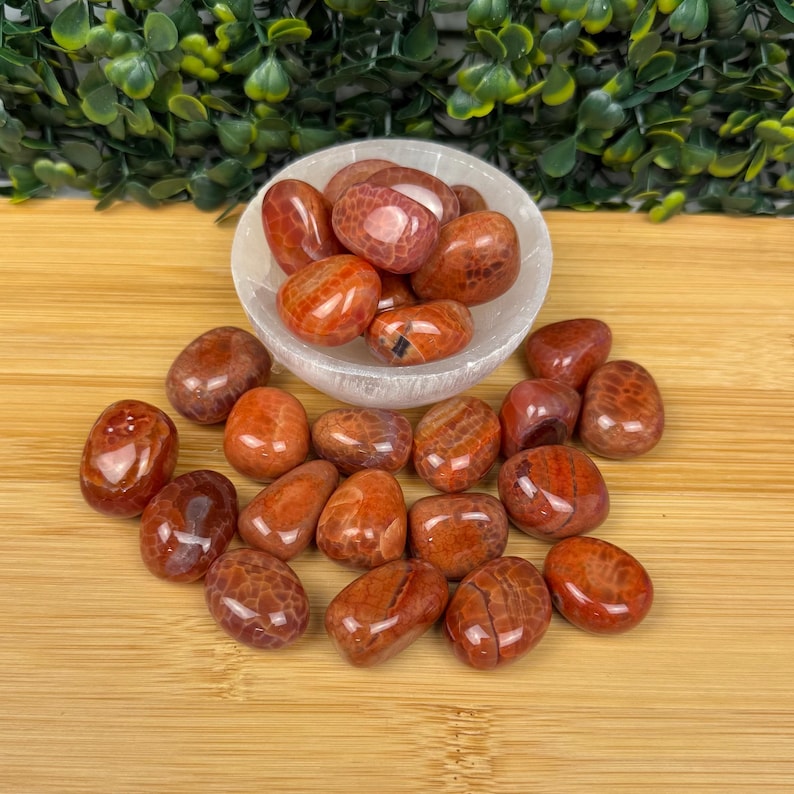 Fire Agate Tumbled Stone | Confidence & Empowerment | Intuitively Chosen image 1