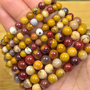 Mookaite Jasper Beaded Bracelet | Vitality & Energy Alignment | Intuitively Chosen