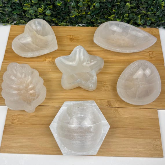Satin Spar Bowl 4 in. | Medium Selenite Bowl | Cleansing and Spiritual Growth