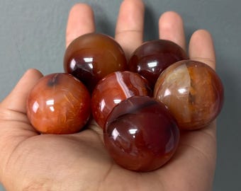 Carnelian Small Spheres | Vitality & Energy Alignment | Intuitively Chosen