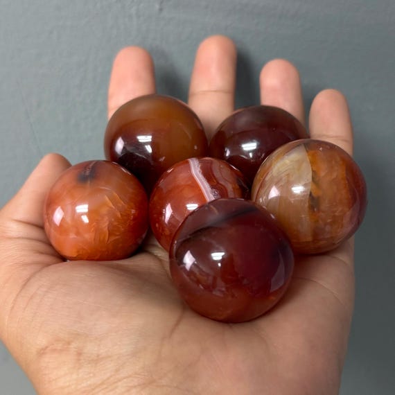 Carnelian Small Spheres | Vitality & Energy Alignment | Intuitively Chosen