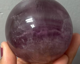 Purple Fluorite Sphere No. 1 | Spiritual Growth & Intuition | Intuitively Chosen