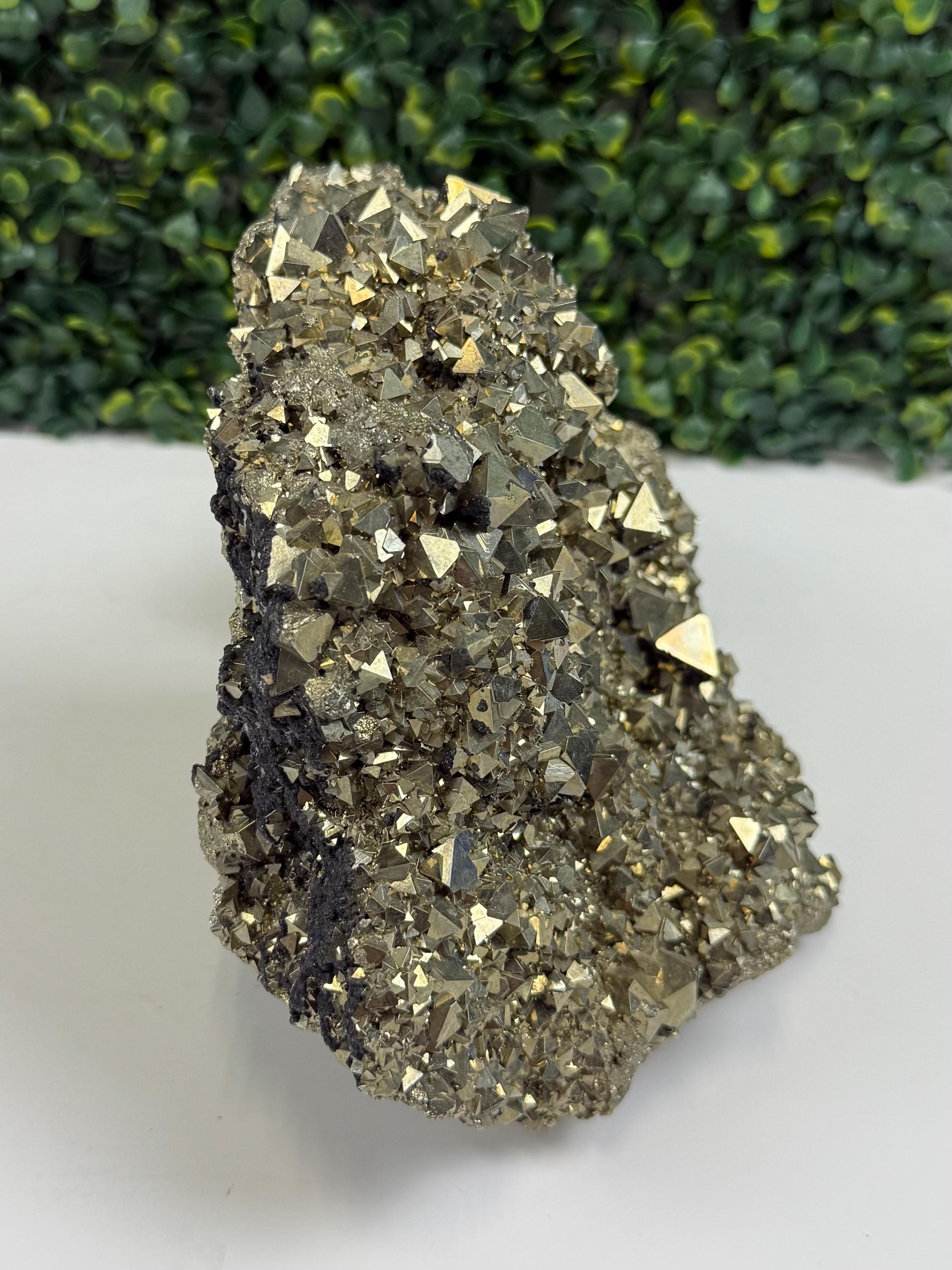 Octahedral Pyrite Cluster No. 2 | Large Peruvian Mineral Specimen ...