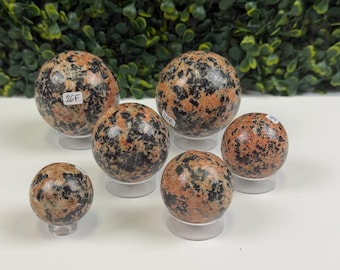 Morning Rose Granite Spheres | Protection & Grounding | Quartz, Feldspar, and Mica | You Pick
