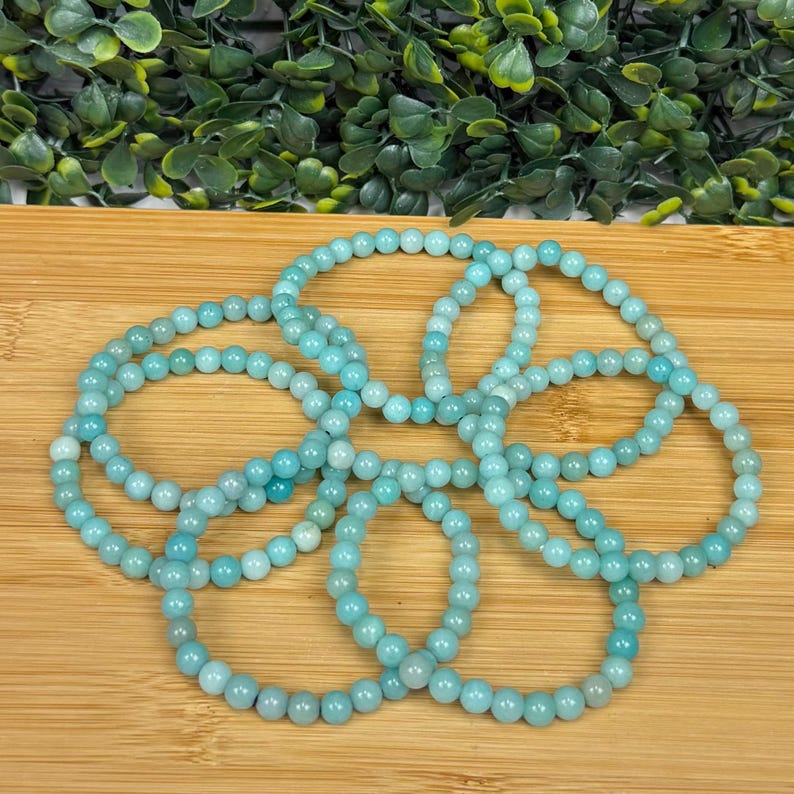 Amazonite Beaded Bracelet Grade A+ | Confidence & Empowerment ...