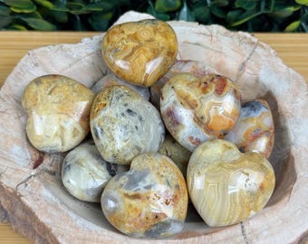 Crazy Agate Mini Heart | Intuitively Chosen | Vitality & Energy Alignment