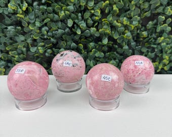 Bubblegum Rhodonite Spheres | Rhodonite from Peru | Love and Relationships | You Pick