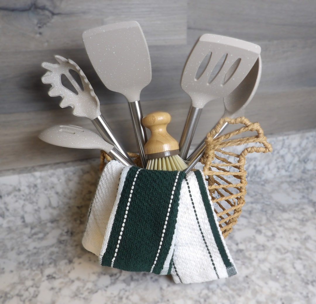 Kitchen Utensils, Cooking, Farmhouse Decor, Dishcloths, Utensil Holder