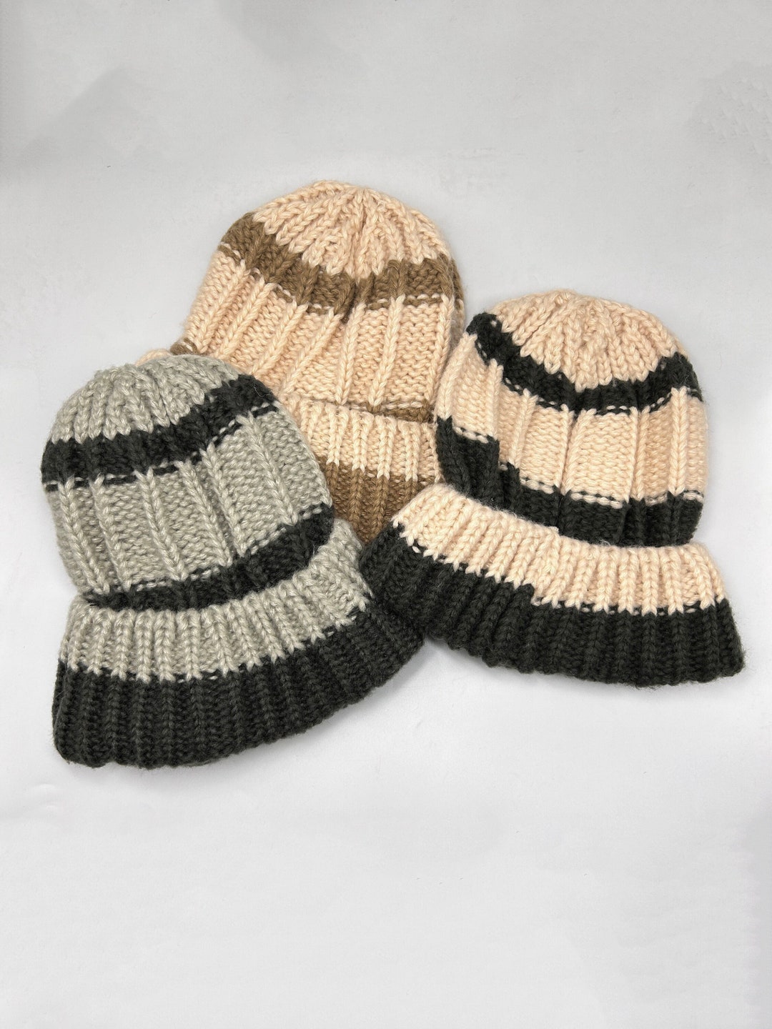 Large Warm Knit Hat, Crochet Pattern Winter Hat, Soft Beanie Hat for