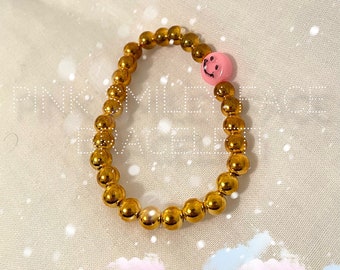 Pink Smiley Face Bracelet