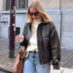 Baggy bomber jacket best sale