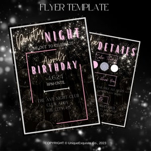 Birthday Party, Birthday Invite, Birthday Invitation Flyer, Digital Flyer, Birthday Flyer Template, Editable Template, Digital Template
