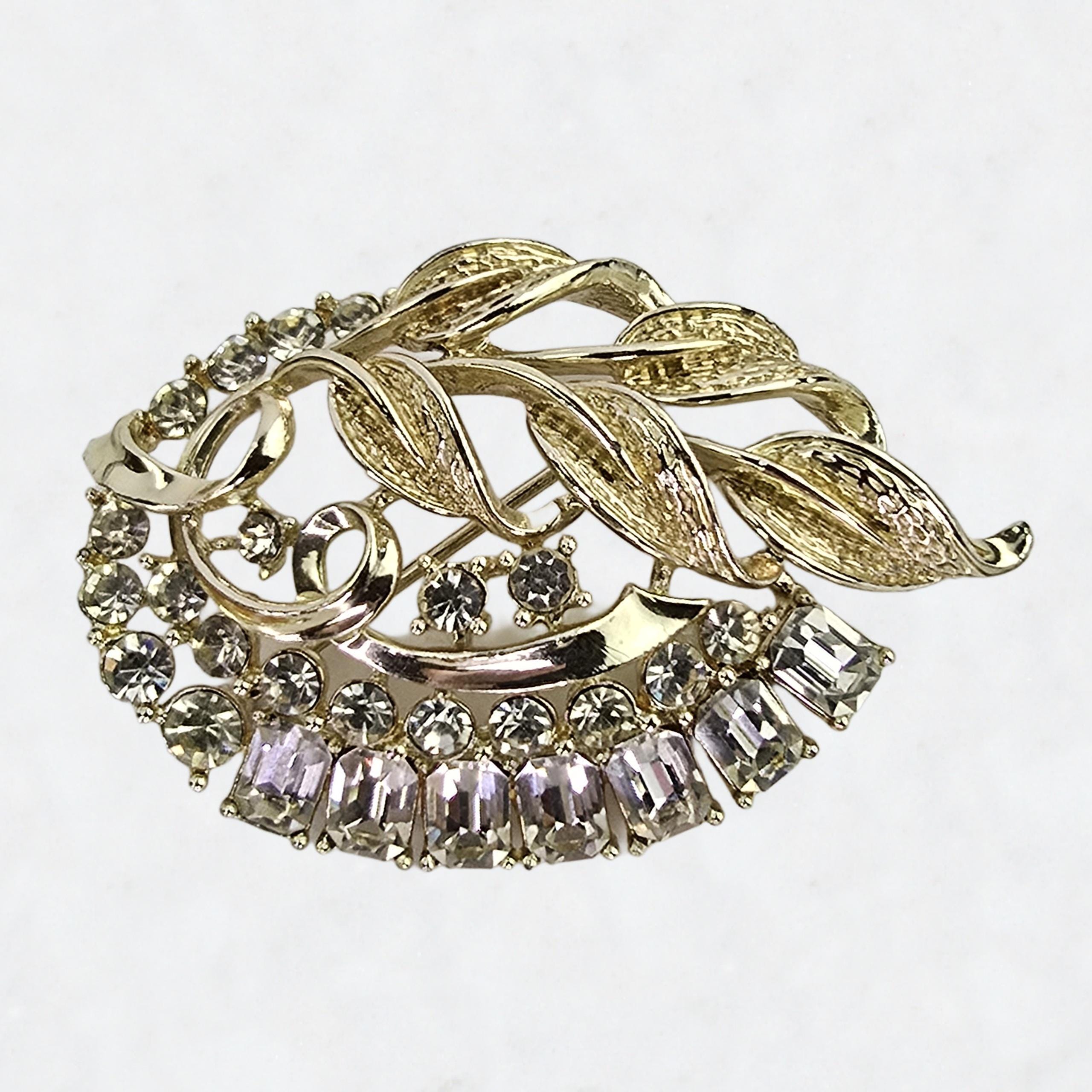 ヴィンテージ ハリウッド リージェンシー スタイル ブローチ ゴールド