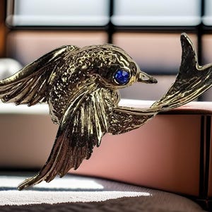Vintage Bird Brooch - Etsy