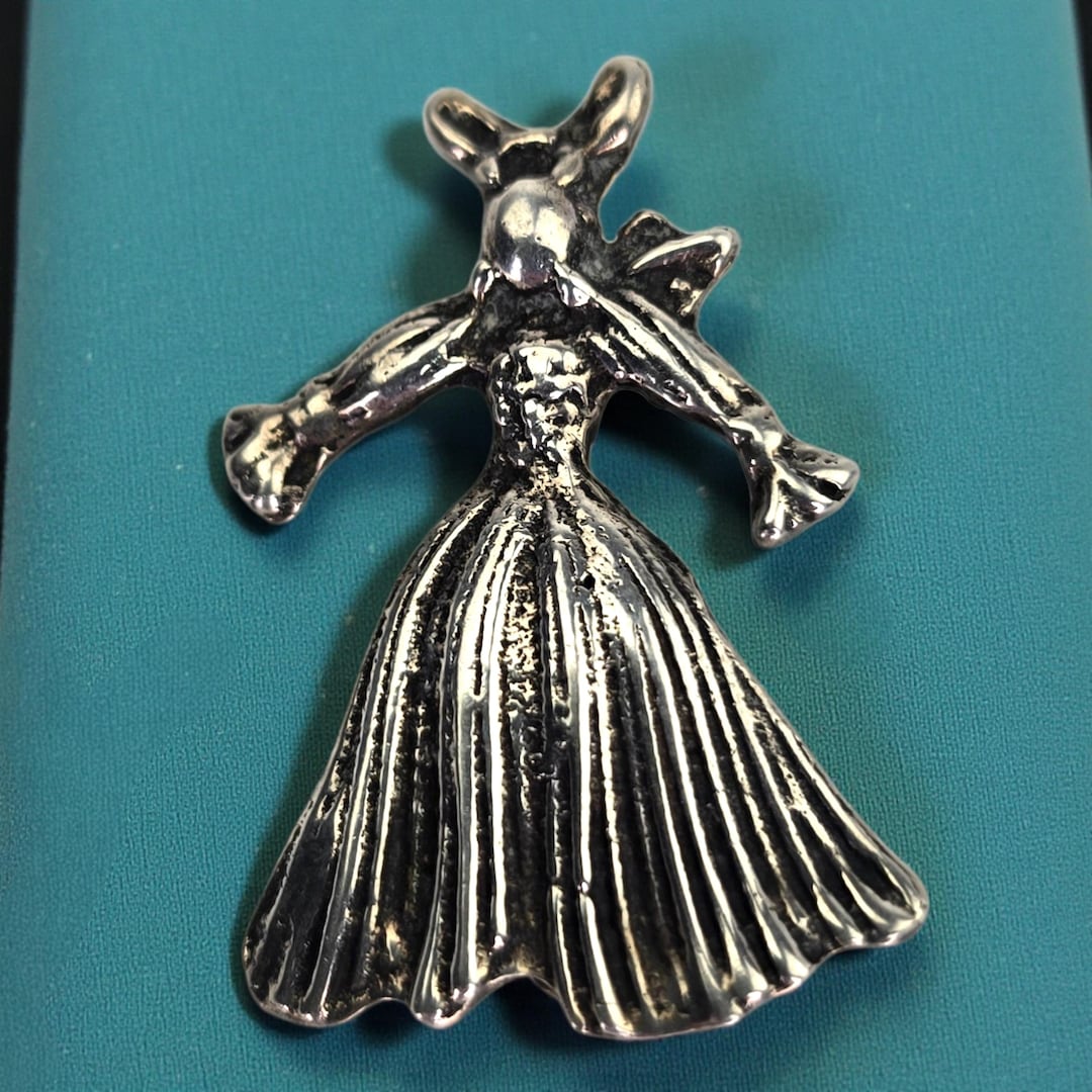 Vintage Sterling Silver Rag Doll Pom Pom Woman Brooch Sterling Ragdoll ...
