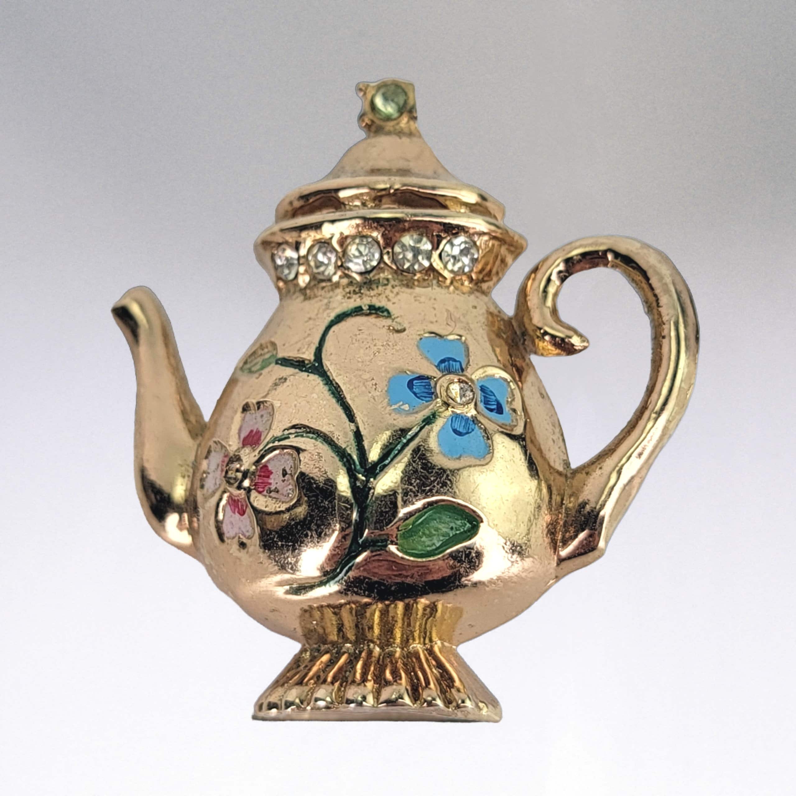 Coro Teapot Brooch Vintage Adolph Katz Brooch Patent 1948 Rare