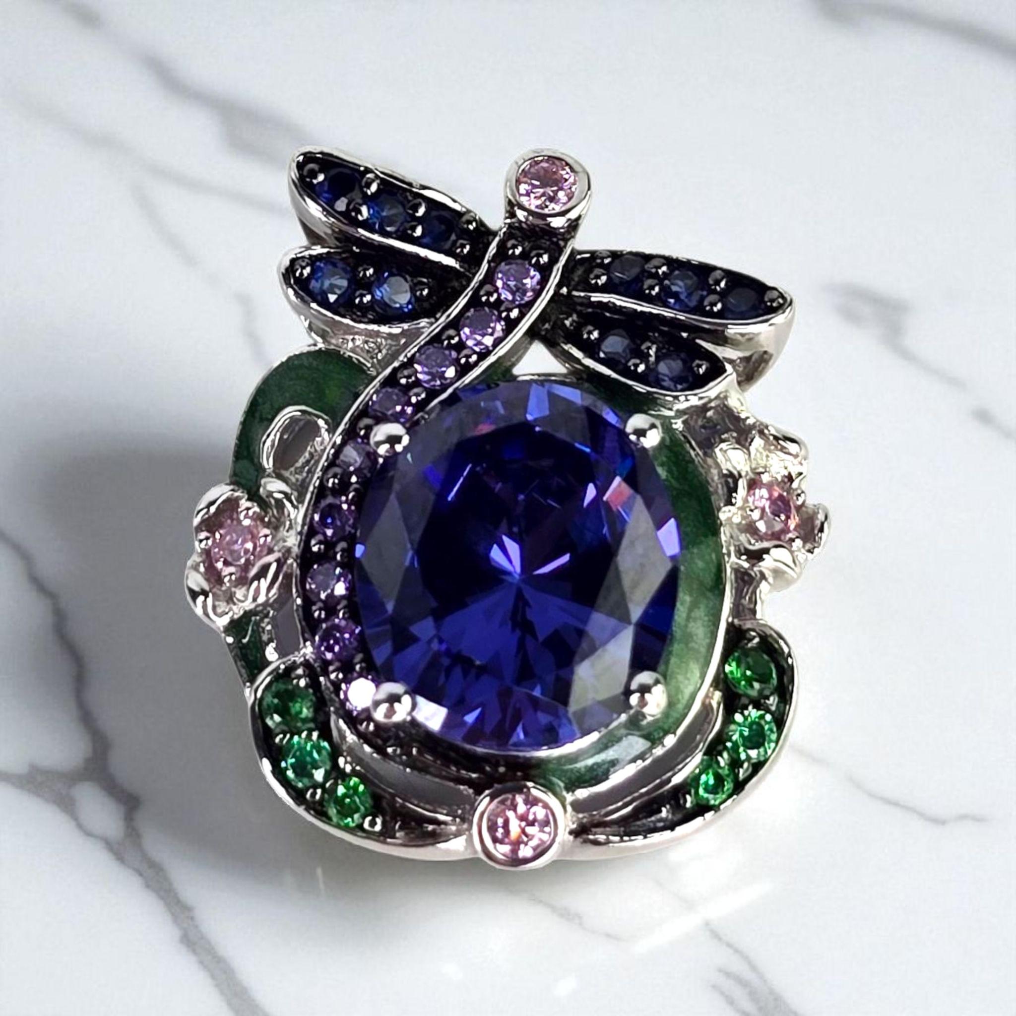 ハイテックCコレクト✨earth music&ecology✨マリクワ✨ViVi Rare Victoria Wieck Sterling Silver Dragonfly Pendant Signed