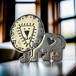 Vintage Sterling Silver Lion Brooch 925 Vintage Lion Pin Sterling Lion Jewelry Vintage Animal Brooch Silver 925 Signed Lion Sterling Brooch