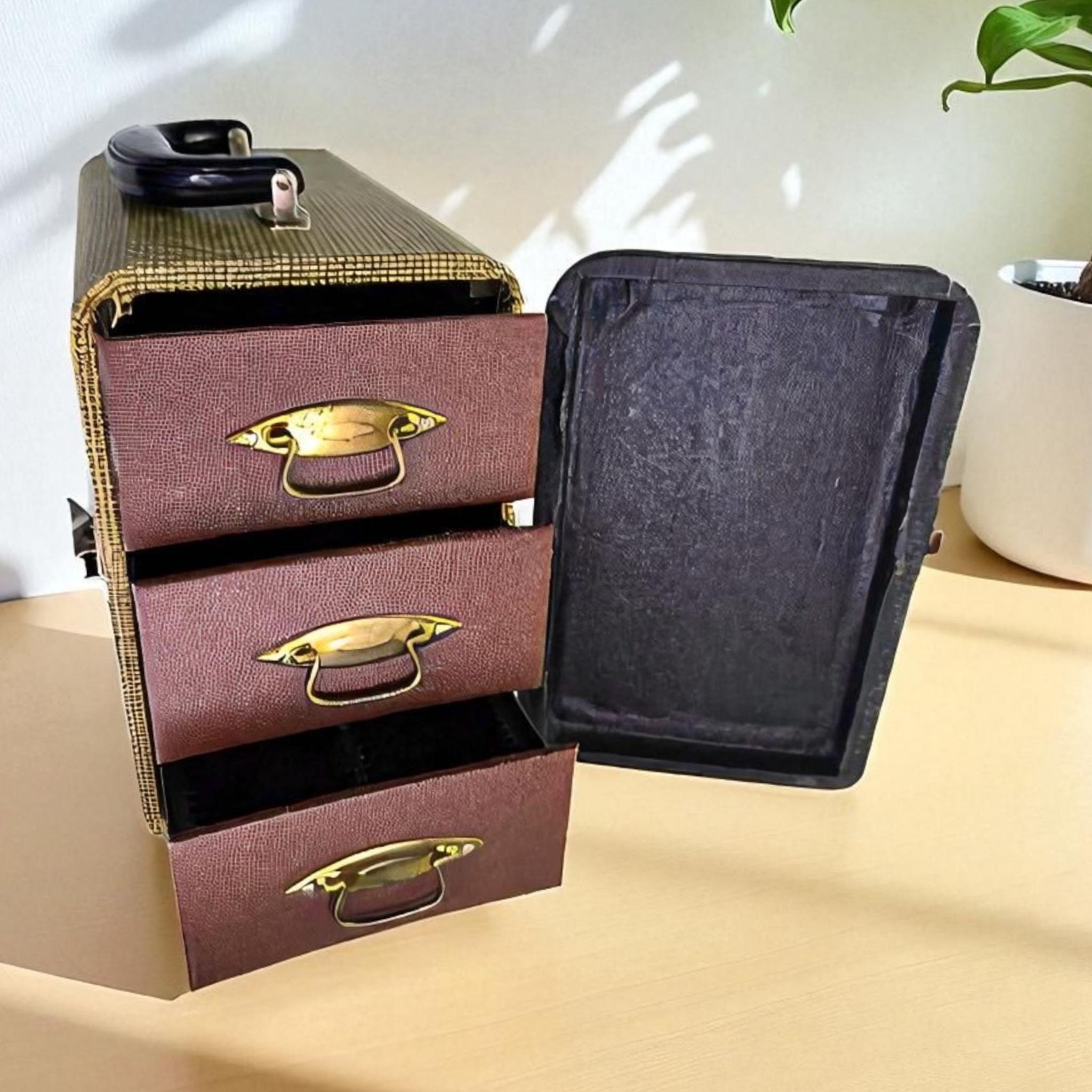 Vintage Barnett & Jaffe Baja 35mm Slide Case 3 Drawer Storage