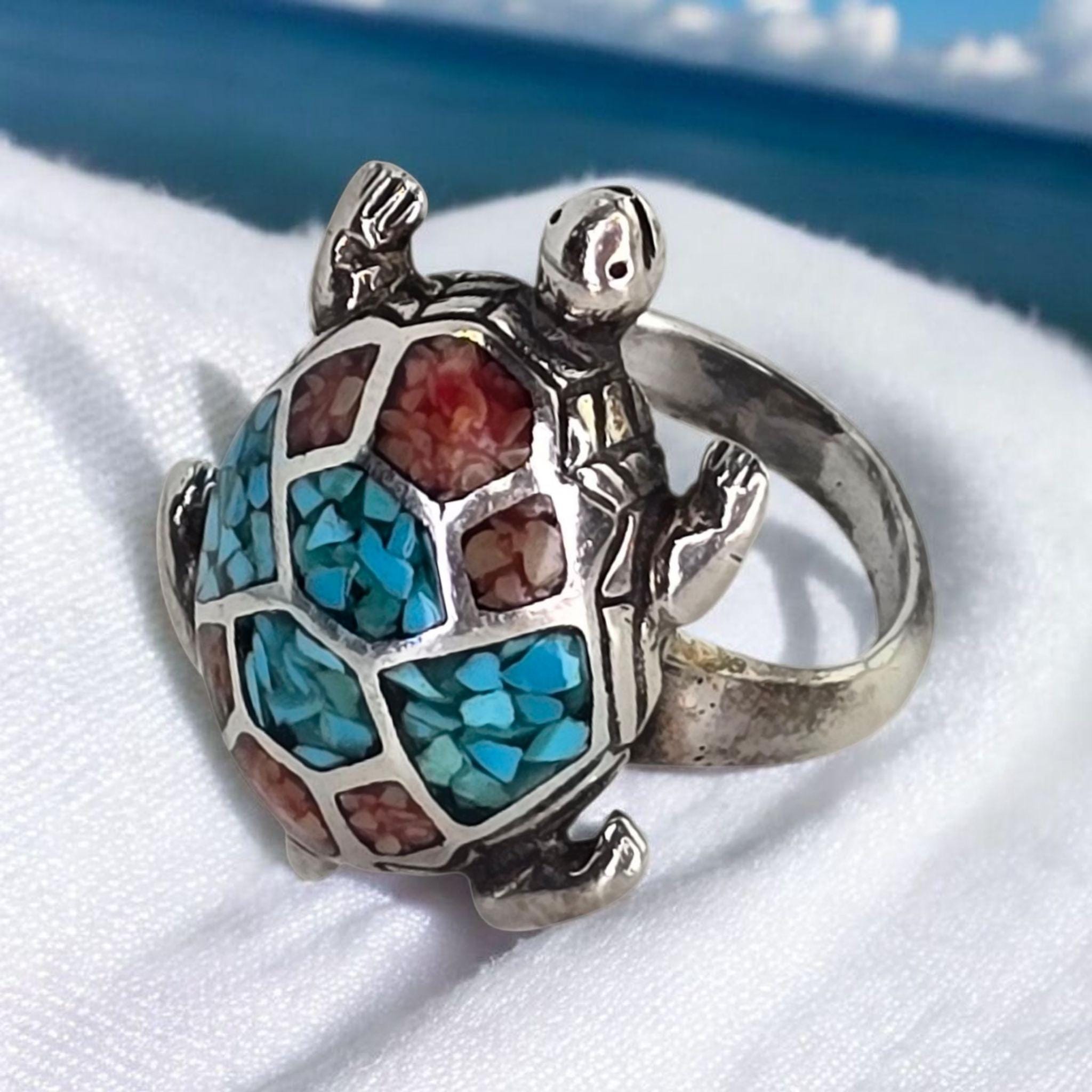 silver925×turquoise×coral skullring silver925×turquoise×coral skullring Skull Ring 925 STERLING SILVER