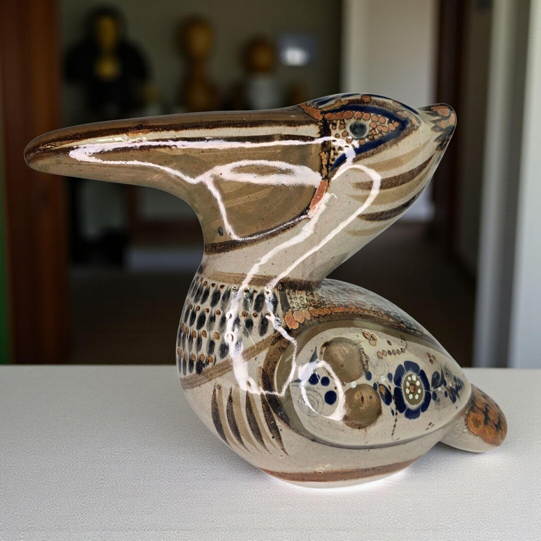 EL PALOMAR トナラ焼 羊像 / Tonala Folk Art El Palomar Vintage